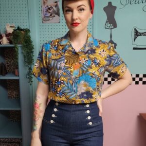 Camisa estampado hojas